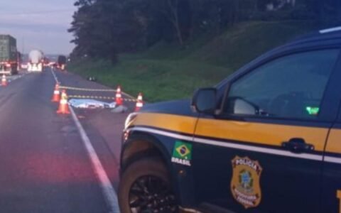 Motociclista morre em grave acidente com caminhão na BR-116, em São José dos Pinhais
