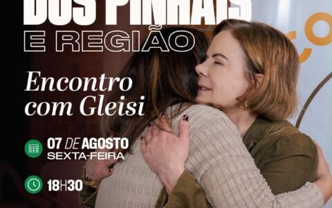 Gleisi Hoffmann participa de encontro com apoiadores em São José dos Pinhais nesta sexta-feira