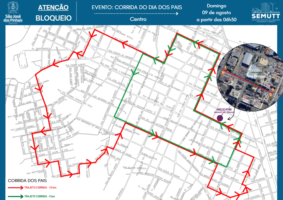 ATENÇÃO, MOTORISTAS: SÃO JOSÉ DOS PINHAIS TERÁ BLOQUEIOS DE TRÂNSITO
