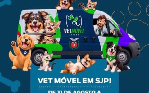 Vet-Móvel Paraná oferece atendimento veterinário gratuito para cães e gatos em São José dos Pinhais