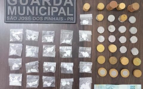 Guarda Municipal prende homem suspeito de tráfico de drogas em São José dos Pinhais