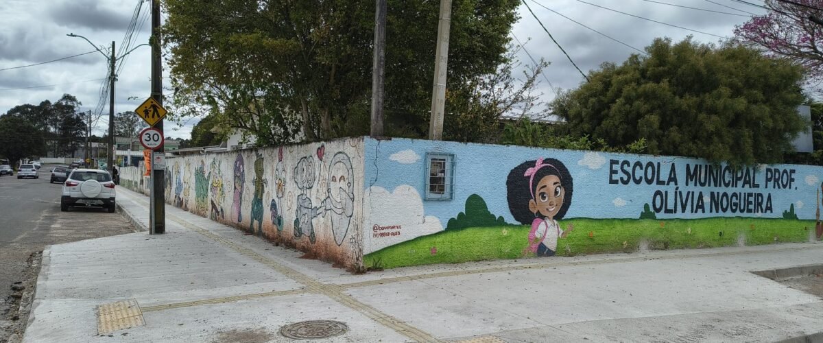 CMEI e escola do bairro Aviação recebem novas calçadas com acessibilidade