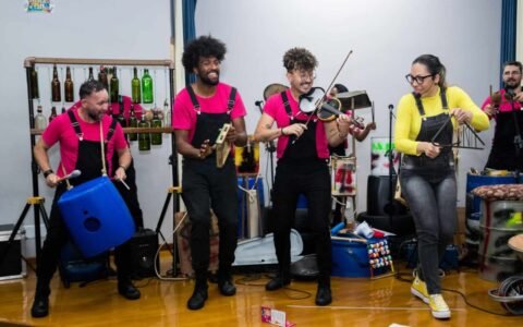 Orquestra de Sucata leva música, criatividade e educação ambiental para crianças de São José dos Pinhais