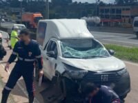 Ciclista morre após colisão com furgão na marginal da BR-376 em São José dos Pinhais
