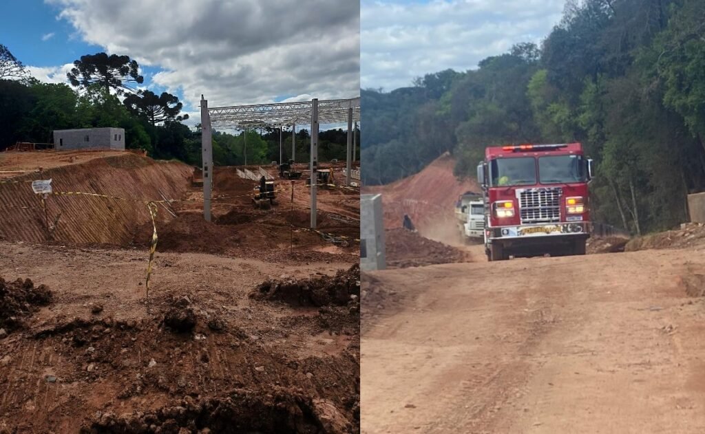 Escavação em obra desmorona e deixa dois trabalhadores soterrados em São José dos Pinhais