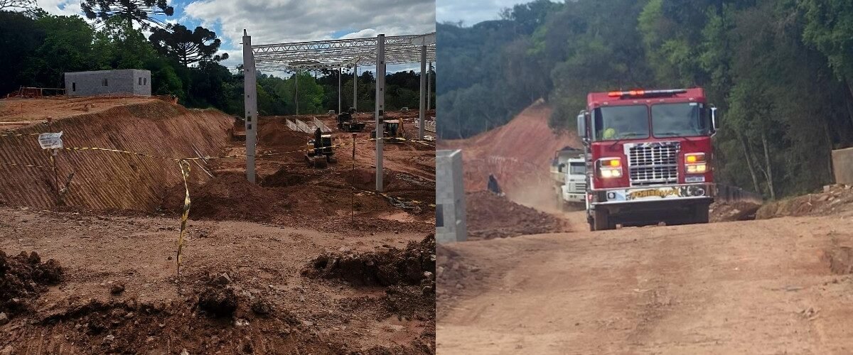 Escavação em obra desmorona e deixa dois trabalhadores soterrados em São José dos Pinhais