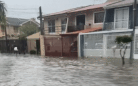 Fortes chuvas provocam alagamentos em diversos bairros de São José dos Pinhais